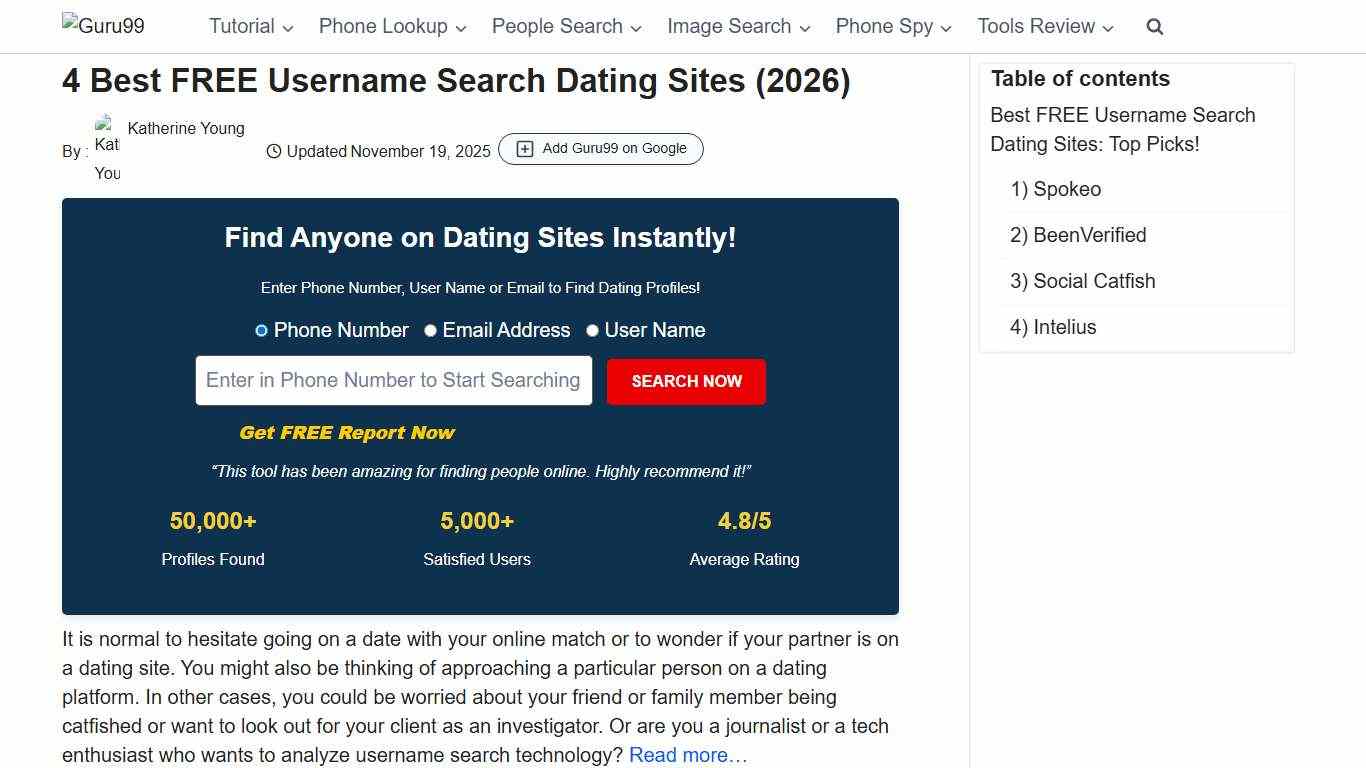 4 Best FREE Username Search Dating Sites (2026)